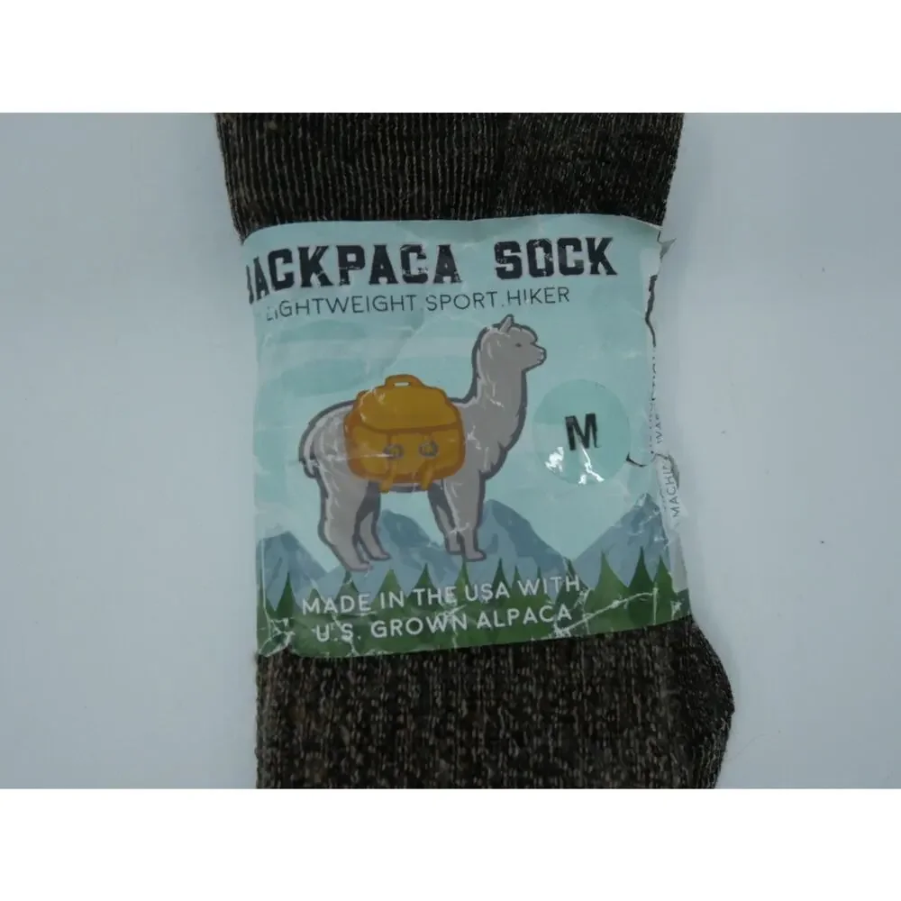 Backpaca (Alpaca) Lightweight Hiking Socks Size Med USA Wicking & Odor Resist